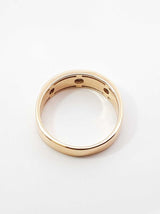 0.35 Cttw Channel-set Diamond & 10k Yellow Gold Ring 6.4 Grams Size 11.25 Fw0726wrzdu