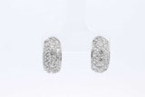 0.76ctw Diamond Hoop Earrings In 18k White Gold 6.8 Grams Eb0225pxzsa