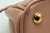 Prada Pink Saffiano Leather Galleria Double Zip Tote Bag Eb0826ixzsa