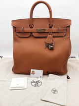 Hermes Birkin Hac 40 Gold Brown Togo Palladium Hardware Duffle Bag Do1025lpzxzde