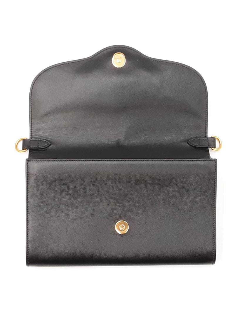Gucci 1955 Horsebit Black Leather Chain Shoulder Bag Fw0525przdu