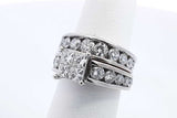 Approx. 3.1ctw Diamond Engagement Set 14k White Gold 11.38g Sz 5.5 Eb1024llxzsa