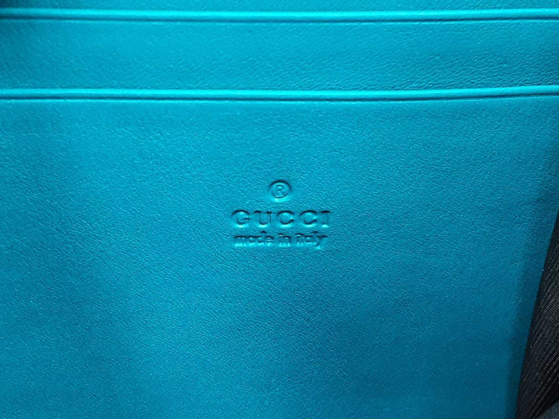 Gucci Gg Marmont Matelassé Chain Wallet In Pavone Cyan Velvet Fw0725wrzdu