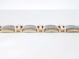 5.20 Cttw Diamond & 10k Yellow Gold Link Bracelet 33.4 Grams 8 Inch Fw0826osxzdu