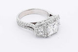 2.84cttw Diamond Ring In 14k White Gold 5.8 Grams Size 6.5 Eb1125owxzsa