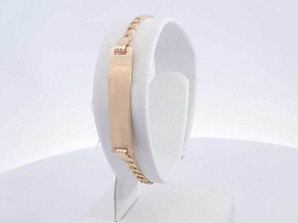 14k Yellow Gold 3g Id Bracelet 6 In Aa0724lwesa