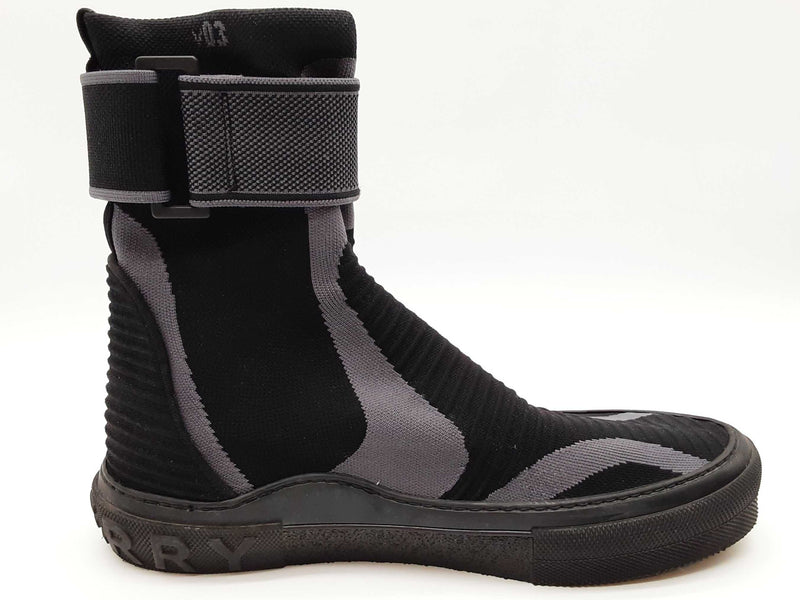 Burberry Knitted Sub Black Stretch High Top Shoes Size Eu 45 Do0325orxde