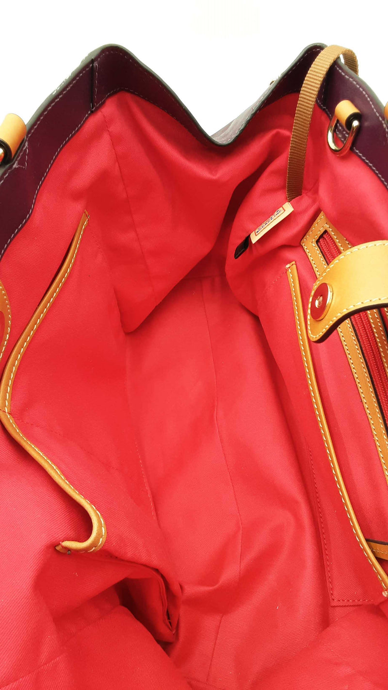 Dooney & Bourke Purple Leather Satchel Shoulder Bag Eb1025rxdu