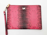 Michael Kors Xl Zip Clutch Python Pink Aa0726lzsa