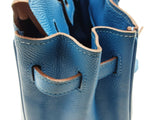 Hermes Birkin 25 Mykonos Blue Epsom Palladium Handbag Do0925lsxzxde