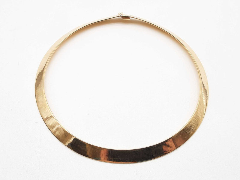 14k Yellow Gold 63.2g Omega Collar Necklace 17.5 In Do1224osxzde