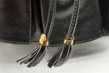 Gucci Black Leather Enamel Tiger Shoulder Bag Lh0824oxzde