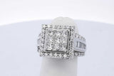 2.0cttw Lab Grown Diamond Ring In 10k White Gold 6.3 Grams Size 3 Eb0726crxde