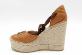 Gucci Gg Marmont Ankle Tie Wedge Espadrilles Size 35.5 Eb0926lrxsa