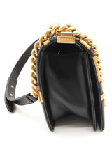 Chanel Boy Flap Gold Black Patchwork Embossed Leather Shoulder Bag Do0126ooxzde