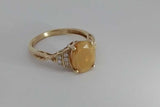 Diamond & Gemstone Ring In 10k Yellow Gold 2.5 Grams Size 7 Eb0926loxsa