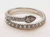 0.40 Cttw Lab Grown Diamonds 0.925 Silver 2.5g Ring Size 7 Do0525cxde