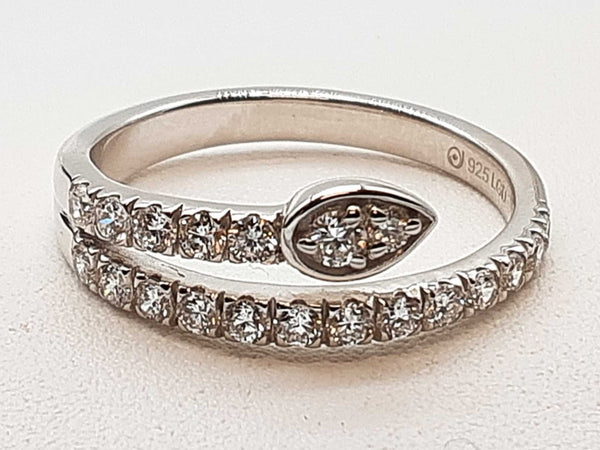 0.40 Cttw Lab Grown Diamonds 0.925 Silver 2.5g Ring Size 7 Do0525cxde