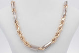 14k Two Tone Gold Rope Chain Necklace 44 Grams 28 Inch Eb0426oxxzsa
