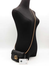 Gucci Gg Marmont Mini Shoulder Bag Black Aa0826worsa