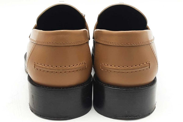 Hermes Brown Leather Hot Loafers Size 36.5 Eb1025rxzsa