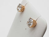 3.02 Cttw Lab Grown Diamonds 14k Yg 1.5g Screw Back Stud Earrings Do0726rrxde