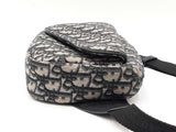 Christian Dior Saddle Belt Bag In Oblique Jacquard & Black Leather Fw1026wxzdu
