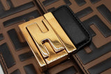 Fendi Kan U Zucca Ff Embossed Logo Shoulder Bag Eb0926pxzde