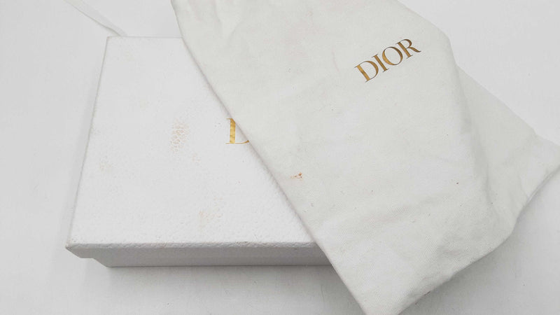 Christian Dior Saddle Wallet With Chain In Black Leather Fw1025pzxdu