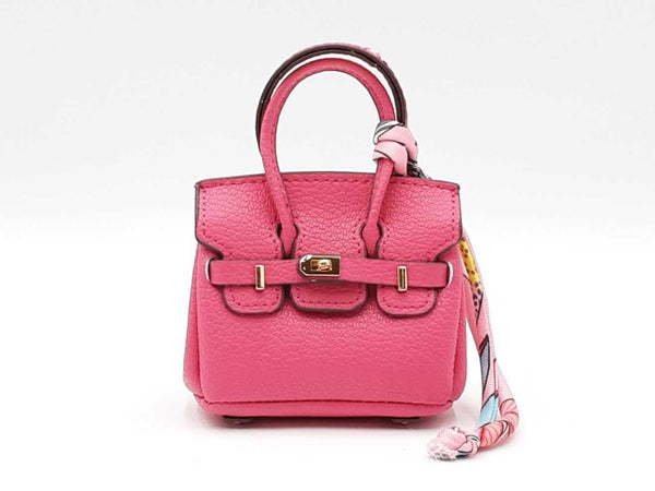 Mini Exquisite Bag Charm In Fucshia Fw0825idu