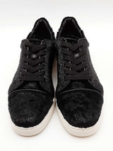 Christian Louboutin Black Velvet Orlato Trainers Size 41 Eb0226loxde