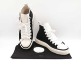 Amiri M.a. Court High Top Sneakers In Black & White Canvas Size 13 Fw0126lixdu