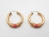 14k Yellow Gold 6.95g Hollow Hoop Earrrings Do0524lerde