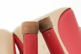 Valentino Garavani Rockstud Red Leather Pumps Size 38 Eb0626lxzsa