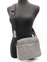 Louis Vuitton Trio Messenger Bag In Anthracite Grey Monogram Shadow Fw0825lozxdu