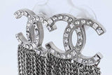 Chanel Crystal Embellished Cc Chain Drop Earrings 22.7 Grams Eb0626rrxde
