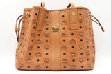 Mcm Visetos Cognac Large Liz Reversible Shopper Tote Sd0326orzdu