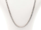3.09 Cttw Lab-grown Diamond Sterling Tennis Necklace 6.2 Gram 17 In Fw0725irxdu