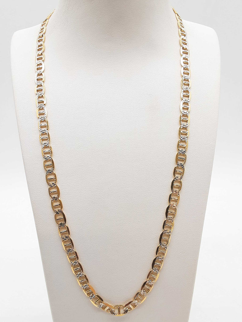 Gold Plated Silver 22.4g Anchor Chain 21 In Do1224oxde