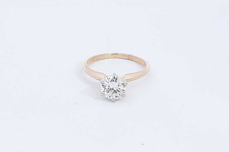 Diamond Solitaire Approx. 0.64ctw Ring In 14k Yellow Gold 2g Size 5 Eb0724ixzdu