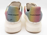 Alexander Mcqueen Oversized White Leather Rainbow Glitter Shoes Eu 41 Do0125crde