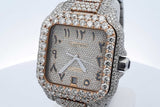 Cartier Santos Automatic 38mm Aftermarket Diamonds Stainless Steel Watch Eb1225exxzdu