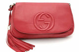 Gucci Red Leather Soho Chain Crossbody Bag Eb0926wxzsa