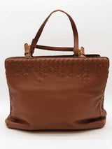 Bottega Veneta Brown Leather Intrecciato Tote Bag Eb1225cxzde
