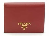 Prada Saffiano Bifold Red Wallet Aa0926ezsa