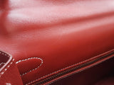 Hermes Kelly 28 Brique Red Box Calf Gold Hardware Handbag Do1225lorxzde