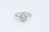 Approx. 0.60ctw Center Oval Diamond Ring In 14k White Gold 3.3g Eb0823irxsa