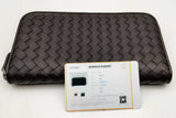 Bottega Veneta Intrecciato Woven Leather Zip Around Wallet Eb0724lcrsa