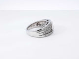 0.27 Cttw Diamond & 14k White Gold Rhombus Ring 5.6 Grams Size 4.5 Fw0925olxdu
