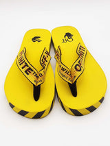 Off-white Industrial Logo Flip Flops In Yellow Size 43 Eb0826lxzsa